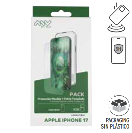 Funda compatible con Apple iPhone 14 plus + protector pantalla vidrio templado plano